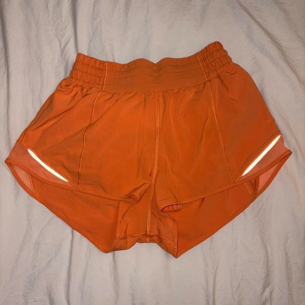 lululemon athletica Vibrant Orange Athletic Shorts